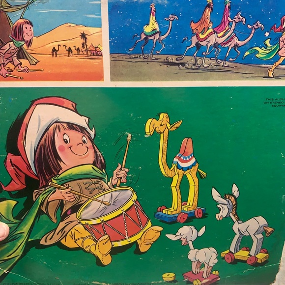 Vintage LP/Record - The little Drummer Boy w/cutout decoration - Picture 5 of 5